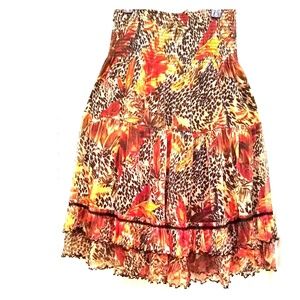 Lapis floral print skirt